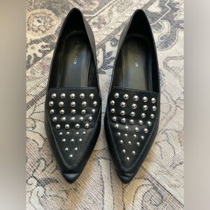 Black Marc Fisher Studded Flats